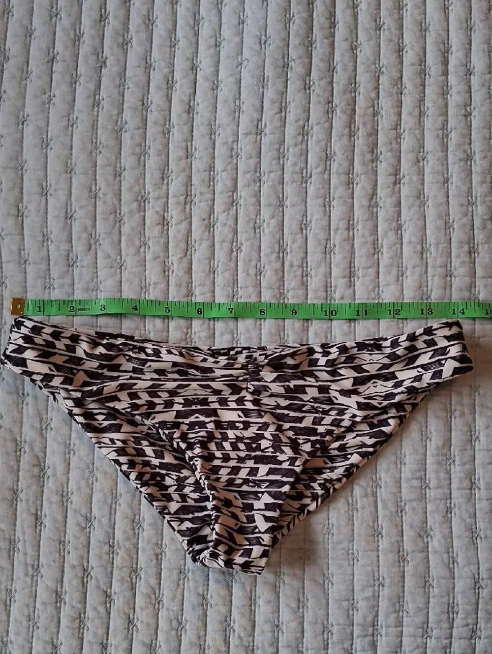 Boys + Arrows Black and Cream Abstract Arrow Print Bikini Bottoms RARE